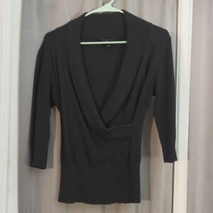 Grey B-wear Retro 3/4 Sleeve Sweater